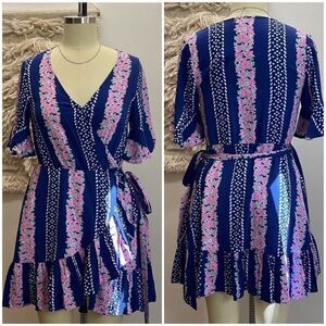 🅢🅐🅛🅔 Southern Tide Anthropologie floral Beach 🏖 vivid wrap dress 👗